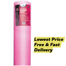LIGHTWEIGHT RENDER MESH FIBERGLASS 145G/M2 50M2 REINFORCING PLASTER PINK BOND IT