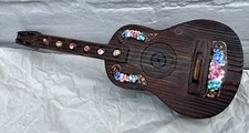 Vintage folk art music box UKULELE with FRICTION TUNING PEGS