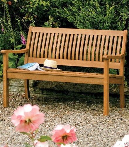 Hardwood garden bench wood - garden,