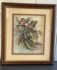 Finches Amongst Foliage Framed 3D Box Framed Print Ruane Manning Glazed Picture