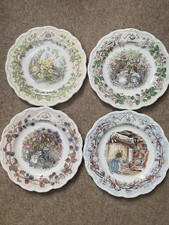 Royal Doulton Brambly Hedge 4 Seasons Plate Set 1982 Jill Barklem