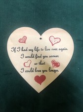 Love You Longer Wooden Hanging