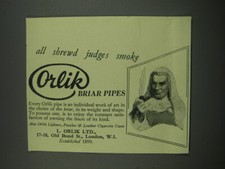 1949 Orlik Briar Pipes Ad -