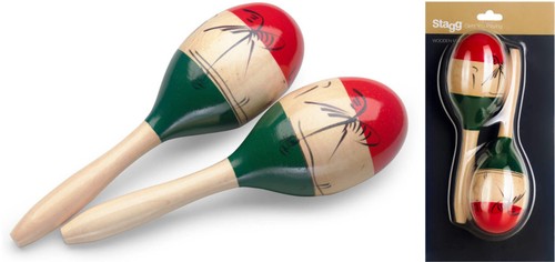 Stagg wood maracas oval 26cm - maracas,