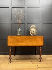 Antique Extending Mahogany Pembroke Table / Drop Leaf Sideboard With Drawer