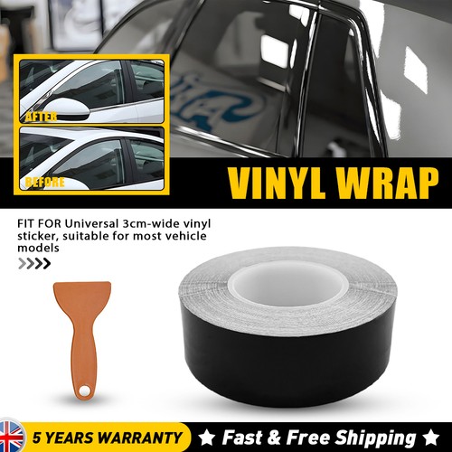 30mm 10m black vinyl wrap - black,