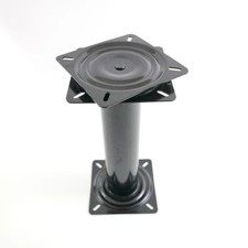 14" Tall Seat stool Pedestal bracket support with 360° Swivel, Black Steel boat