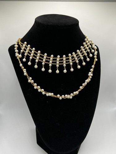 Napier faux pearl and gold - faux,