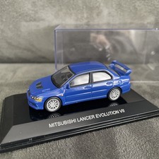 AUTOART 1/64 RARE BLUE MITSUBISHI LANCER EVO VII 7 RHD DIECAST MODEL CAR