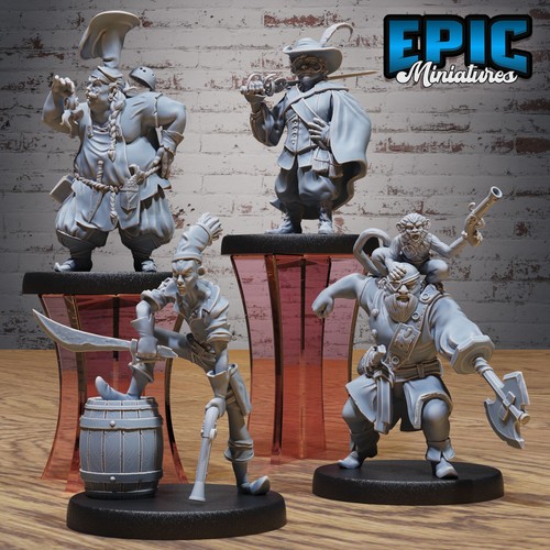 Pirates crew miniatures set - miniatures,