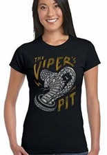 The Viper's Pit - Womens Biker T-Shirt Motorbike Motorcycle Indian Bike 