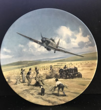 Royal Doulton China Collector Plate-Hurricane Victory Pass-Ltd Ed-Bradex
