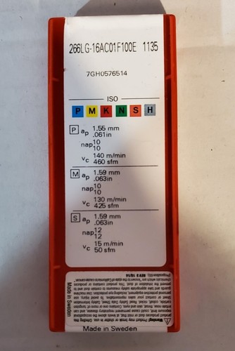10x sandvik 266lg 16ac01f100e - 10x,
