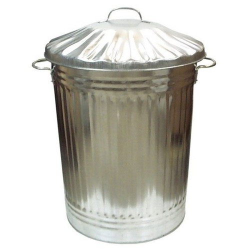 90l liter galvanised metal bin - 90l,