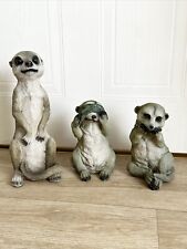Vintage Set Of Meerkat Ornament Sculpture Indoor/Outdoor