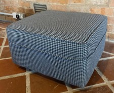 Alstons Lowry Footstool Blue