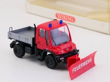Wiking 6460433 MB Unimog Fire Truck With Snow Plow Mint! OVP 1704-30-45