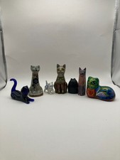 Cat Figurine Tonala Mexican
