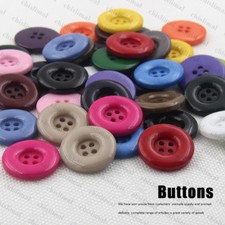 19 Colors 7 Size 4-Hole Buttons Bulk/Job Lot/Scrapbooking/Card Making/Crafting