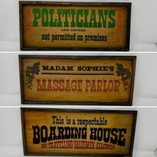 3 Wall Signs Plaques Massage