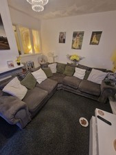 Corner Settee In Grey Good