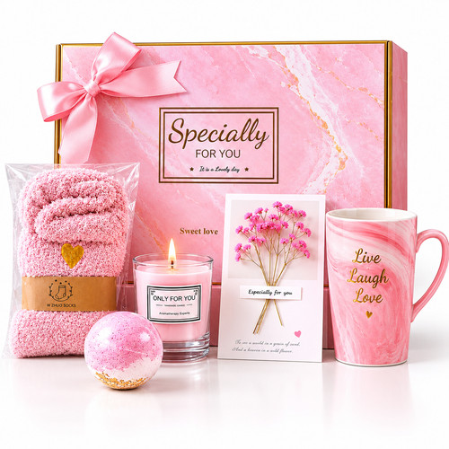 Pink pamper gift set - pink, for