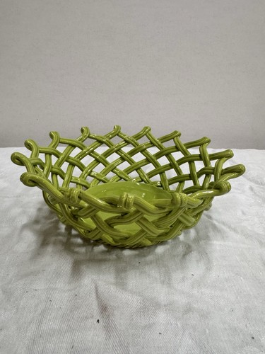 Vintage italian ceramic woven - vintage,