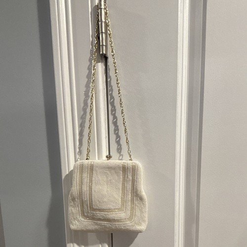 Walborg white beaded - white, satin