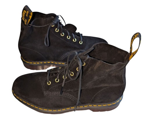 Martens men black suede - men's,