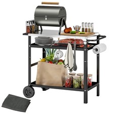 Outsunny bbq trolley with - trolley,