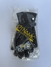 Dynamic Leathers Black Motorcycle Gloves Size M