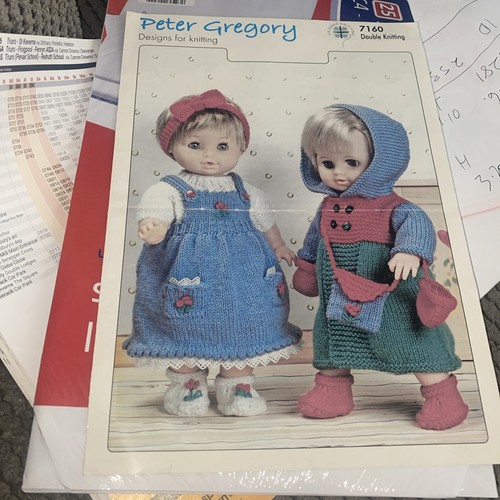 Doll knitting pattern p - , dk