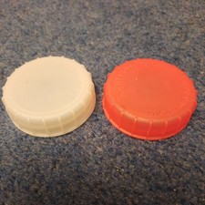 50 Red 70 Clear Milk Bottle Tops 