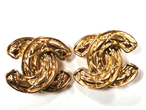 Chanel earrings gold metal - chanel,