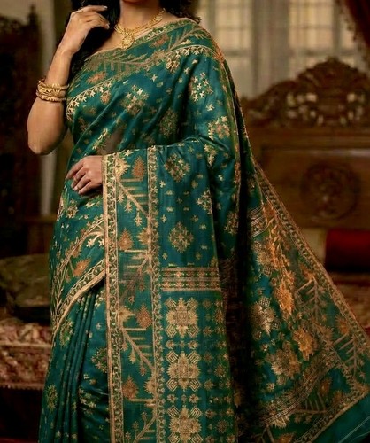 Women half silk - jamdani, in