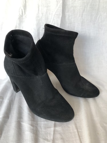 Faith black suede sock - suede,