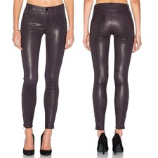 J Brand Lamb Leather Burgundy