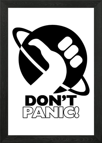 Don panic framed - don't, wall