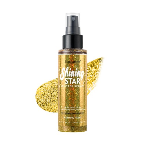 Gold body glitter spray - body,