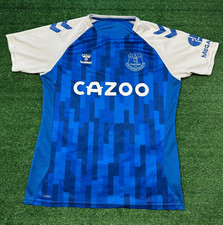 Everton FC 2020 Hummel Pre-March Blue T-Shirt | Mens Adult Large Football Kit