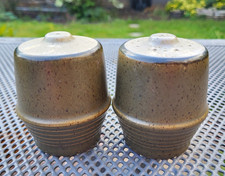 Mid-Century 1970s Purbeck Pottery Studland Salt & Pepper Pots Shakers E441