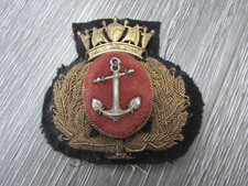 Merchant Navy Officer Officers Early Original Bullion Cap Badge