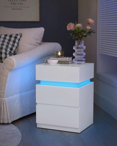 Drawer led bedside - led, table