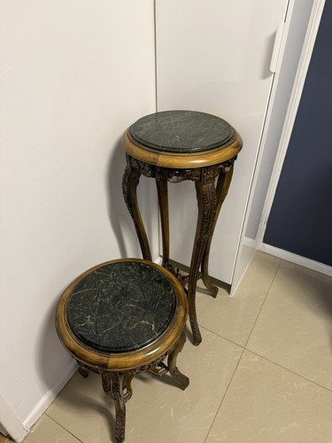 Pair antique carved wooden - antique,