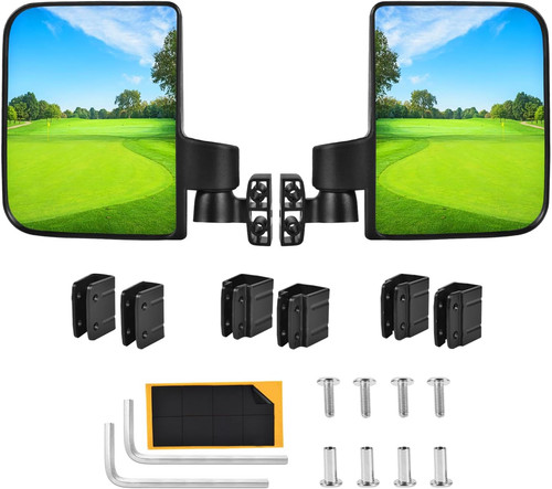 Golf cart mirror drilling - cart, no