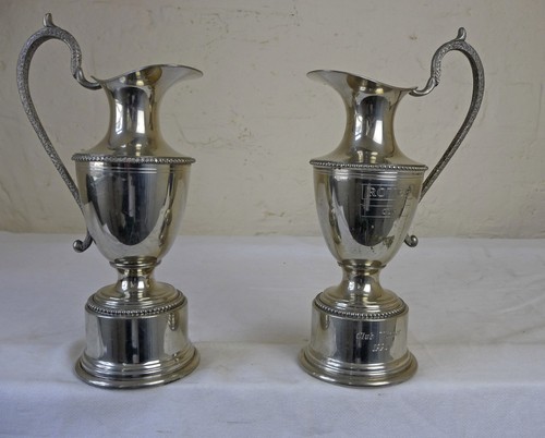 Pair vintage silver plate - a,