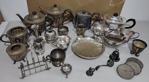 Vintage silver plate job lot - silver,