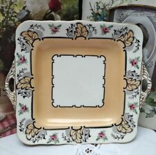 SAMUEL RADFORD ART DECO SQUARE SERVING PLATE TWIN TAB CAKE / SANDWICH PLATE #A