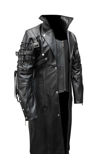 Mens genuine black leather - mens,