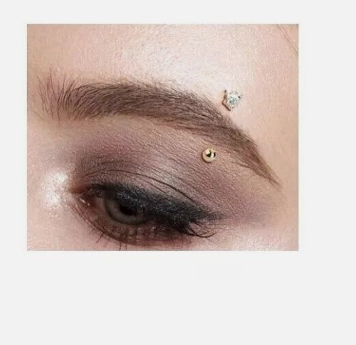 Curved eyebrow bar - bar, tragus